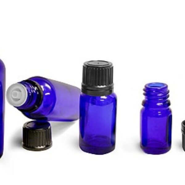 Φιαλίδια σταγονόμετρα μπλε κοβαλτίου (Cobalt Blue Dropper Bottles)