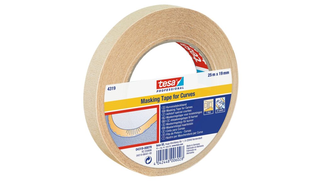 Ταινία μασκαρίσματος για καμπύλες tesa® Professional 4319 (Masking Tape for Curves)