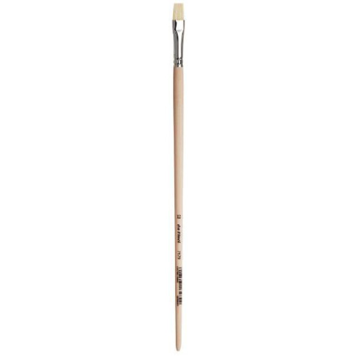 Πινέλο πλακέ για λάδι, bristle, μακρύ στέλεχος (Flat Oil Brush)