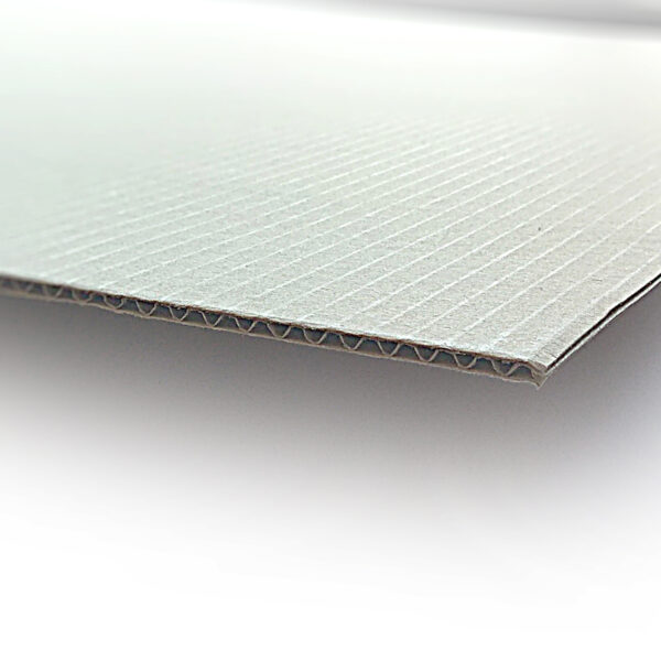 Κυματοειδές χαρτόνι οντουλέ λευκό 100×150 cm (Corrugated Board, White)