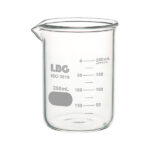 Thick-walled beaker, low form with double capacity scale, LBG