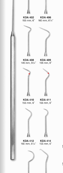 Οδοντιατρικά ξέστρα μονής απόληξης (Single-Ended Dental Scrapers)