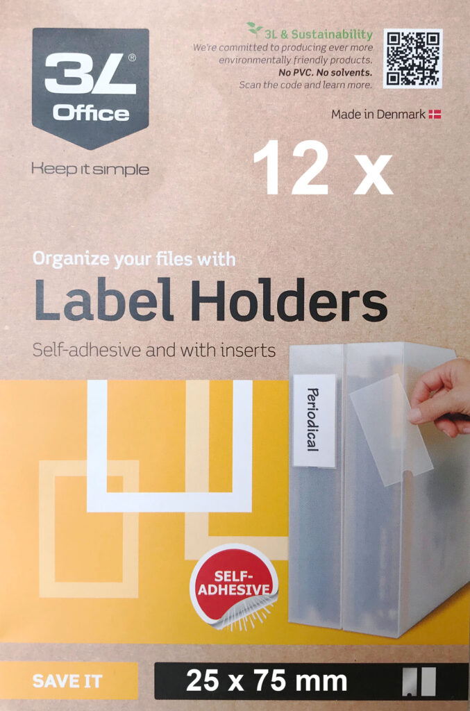 3L – Αυτοκόλλητες θήκες ετικετών 3L (3L Self-Adhesive Label Holders)