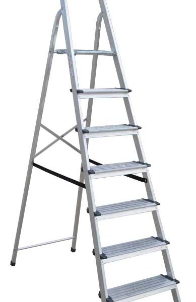 Profal PLUS – Σκάλα αλουμινίου με φαρδιά σκαλοπάτια 13 cm (Aluminium Step Ladder, wide steps)