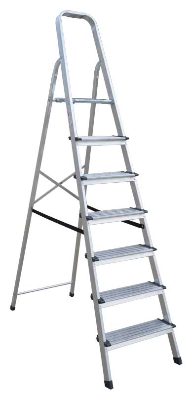 Profal PLUS – Σκάλα αλουμινίου με φαρδιά σκαλοπάτια 13 cm (Aluminium Step Ladder, wide steps)