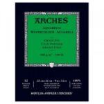 Arches – Μπλοκ ακουαρέλας Cold Pressed 300 g/m² 23×31 cm, 12 φύλλα (Watercolour Block)