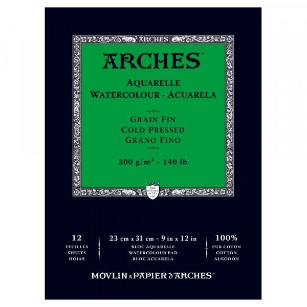 Arches – Μπλοκ ακουαρέλας Cold Pressed 300 g/m² 23×31 cm, 12 φύλλα (Watercolour Block)