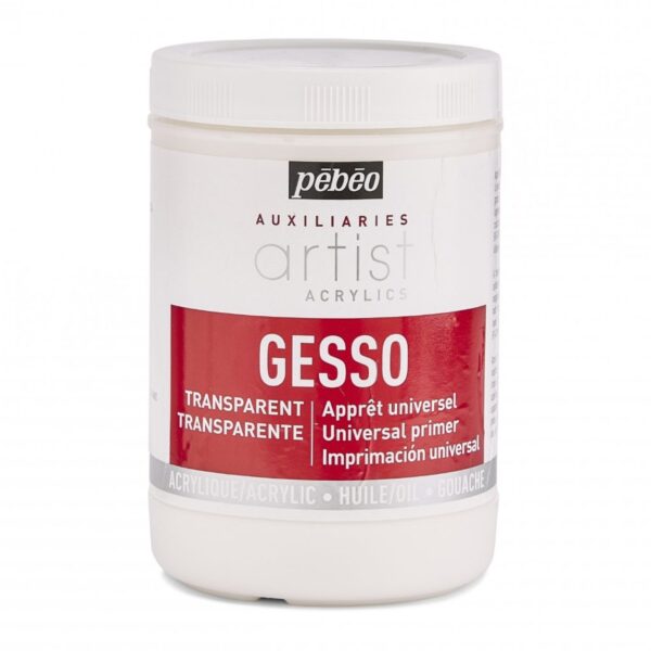 Pebeo – Gesso ακρυλικό: διάφανο & One Coat (Transparent / One Coat Gesso)