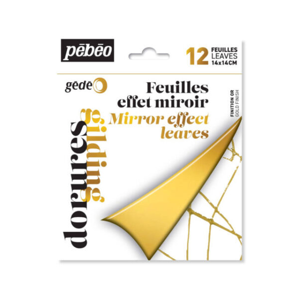 Pebeo Gédéo – Φύλλα μεταλλικά εφέ καθρέφτη 12 τεμ. (Mirror Effect Metal Leaves)