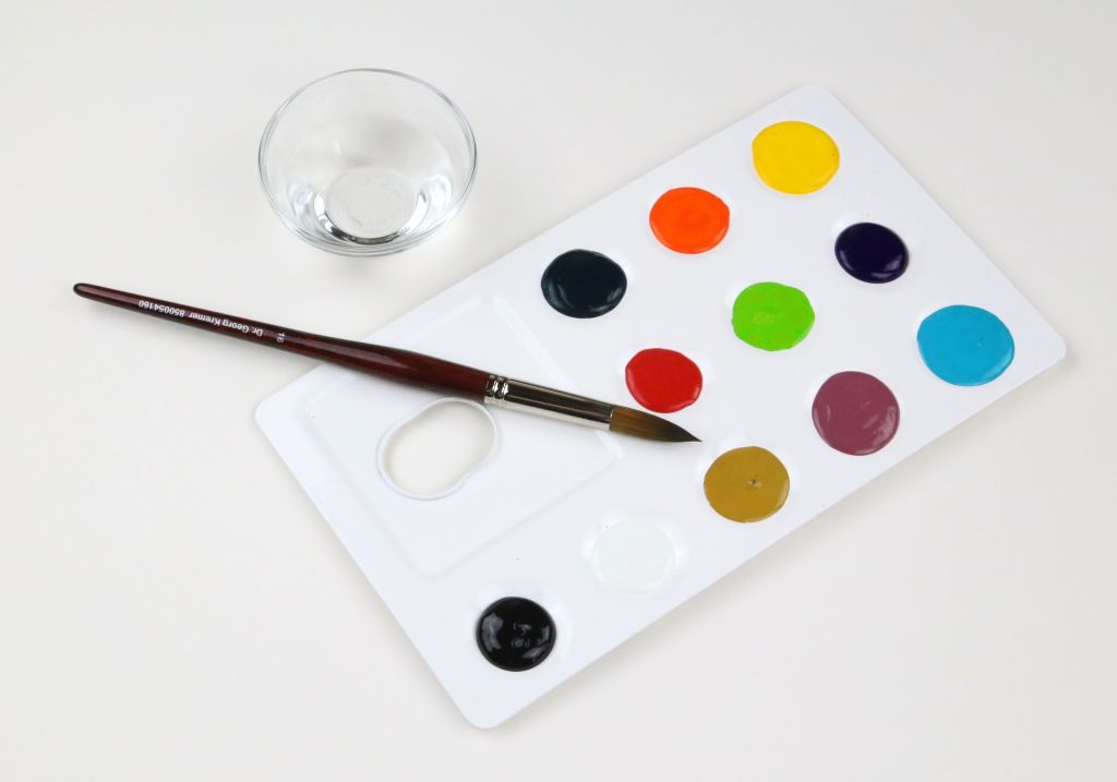 Kremer Palette, white enamelled – Εσμαλτωμένη μεταλλική παλέτα ανάμιξης (Palette, white enamelled)