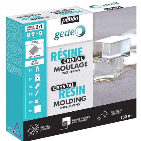 Pebeo Gédéo – Κρυσταλλική εποξειδική ρητίνη, κιτ (Crystal Resin Kit)