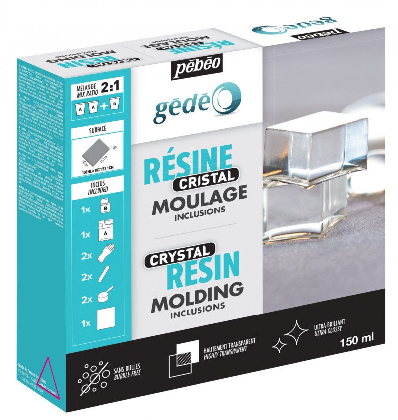 Pebeo Gédéo – Κρυσταλλική εποξειδική ρητίνη, κιτ (Crystal Resin Kit)