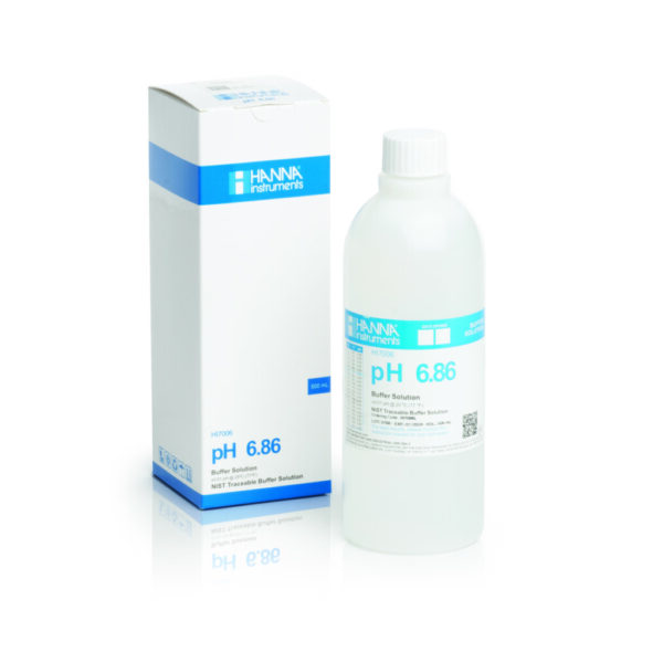 Hanna HI7006L – Ρυθμιστικό διάλυμα βαθμονόμησης pH 6,86 (NIST), 500 mL (pH 6.86 Calibration Buffer)
