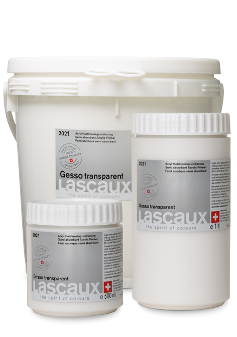 Lascaux Gesso Transparent – Διάφανη ακρυλική προετοιμασία (Clear Gesso)