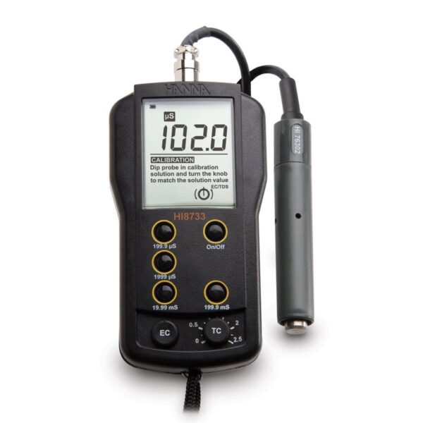 Hanna HI8733 – Φορητό αγωγιμόμετρο 4 κλιμάκων (Multi-range EC Meter)