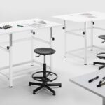 EMME ARCHITETTO QSA – Τραπέζια εργαστηρίου ρυθμιζόμενα & πάγκοι (Architect Tables & Lab Desks)